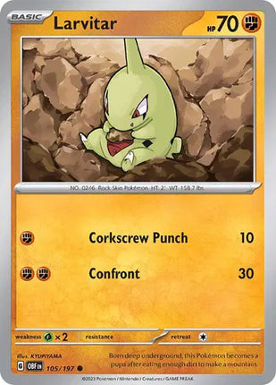 Larvitar Common • 105/197 Obsidian Flames