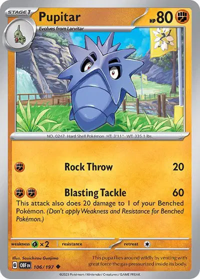 Pupitar Uncommon • 106/197 Obsidian Flames