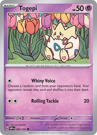 Togepi Common • 083/197 Obsidian Flames