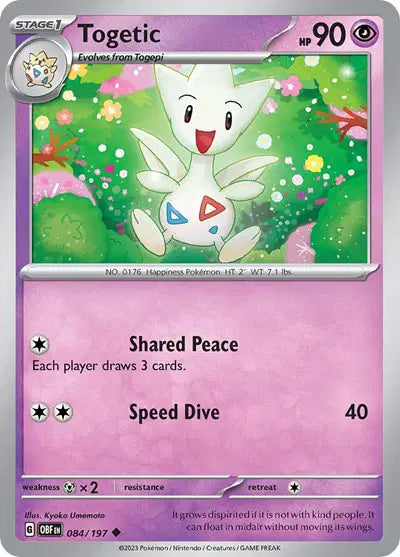 Togetic Uncommon • 084/197 Obsidian Flames