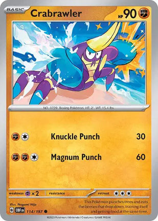 Crabrawler Common • 114/197 Obsidian Flames