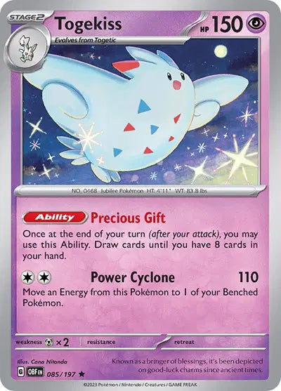 Togekiss Rare • 085/197 Obsidian Flames Reverse Holofoil