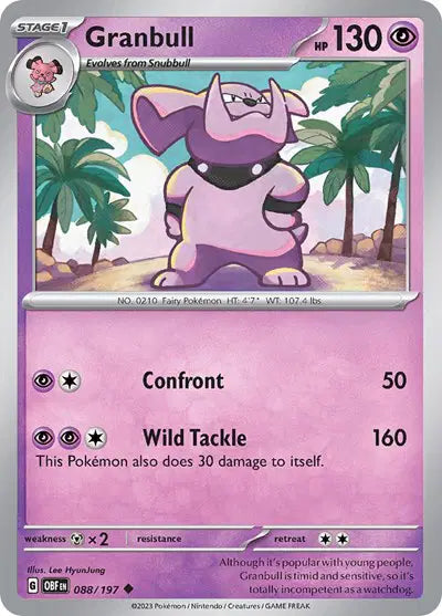 Granbull Uncommon • 088/197 Obsidian Flames