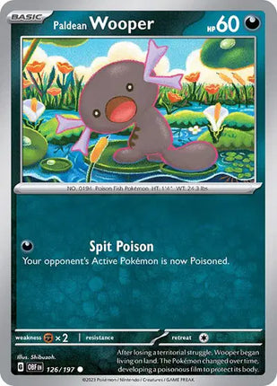 Paldean Wooper Common • 126/197 Obsidian Flames