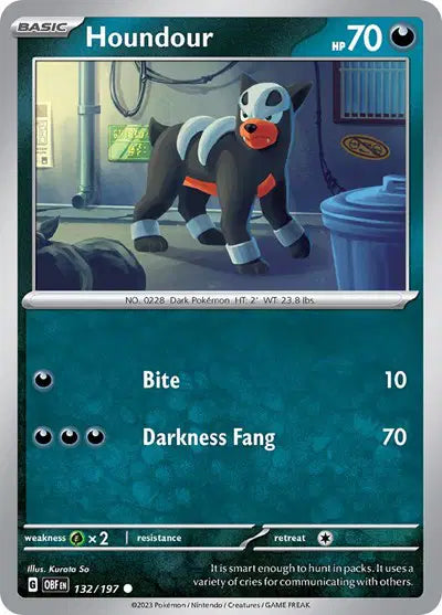 Houndour Common • 132/197 Obsidian Flames