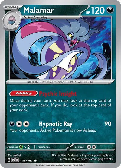 Malamar Uncommon • 138/197 Obsidian Flames