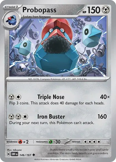 Probopass Obsidian Flames Uncommon 146/197 Reverse Holofoil