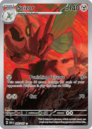 Scizor Obsidian Flames Illustration Rare 205/197