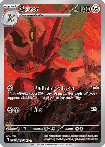 Scizor Obsidian Flames Illustration Rare 205/197