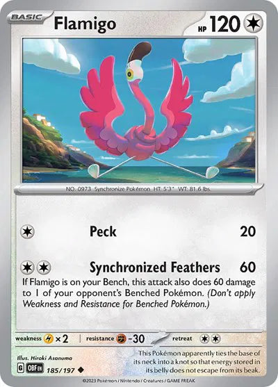 Flamigo Obsidian Flames Uncommon 185/197