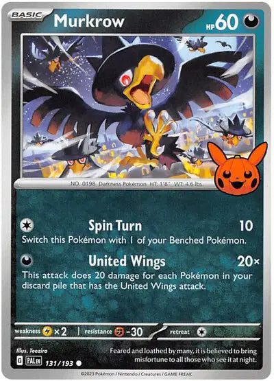 Murkrow Common • 131/193 Trick or Trade BOOster Bundle 2023