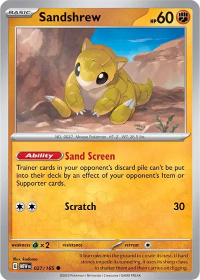 Sandshrew Common • 027/165 SV: 151