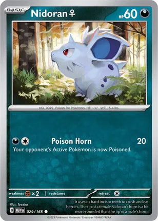 Nidoran F Common • 029/165 SV: 151