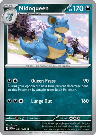 Nidoqueen Uncommon • 031/165 SV: 151