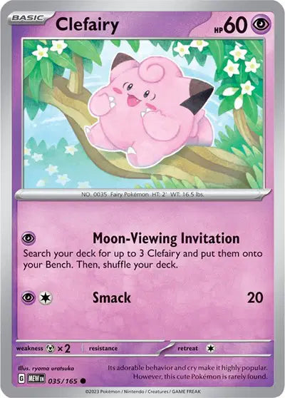 Clefairy Common • 035/165 SV: 151 Reverse Holofoil