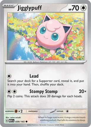 Jigglypuff SV: 151 Common 039/165 Pokeball Pattern