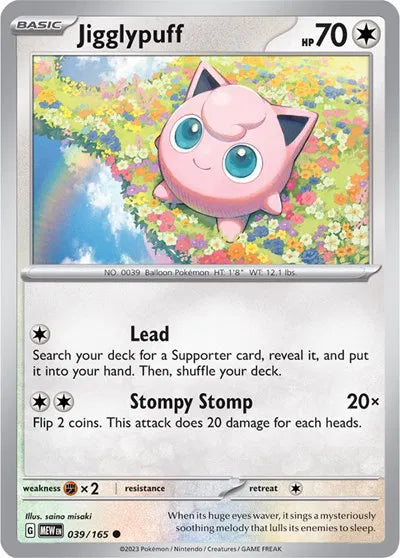 Jigglypuff SV: 151 Common 039/165 Pokeball Pattern