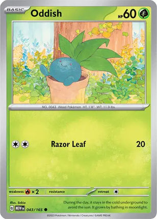 Oddish Common • 043/165 SV: 151 Reverse Holofoil