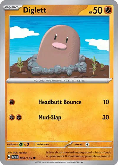Diglett Common • 050/165 SV: 151 Reverse Holofoil