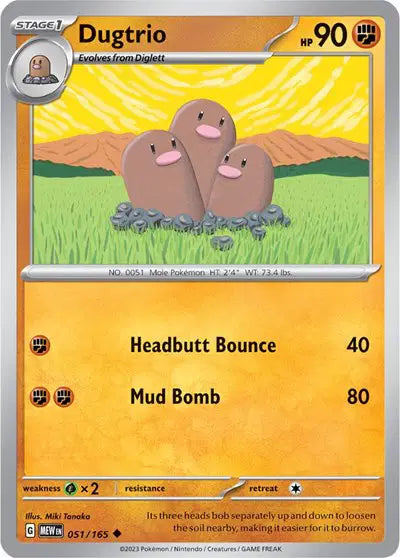 Dugtrio Uncommon • 051/165 SV: 151