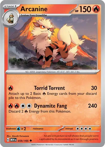 Arcanine Uncommon • 059/165 SV: 151