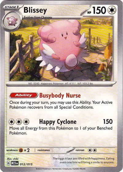 Blissey McDonald's Promos 2023 Promo 012/015