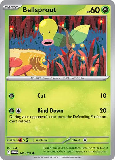 Bellsprout Common • 069/165 SV: 151 Reverse Holofoil