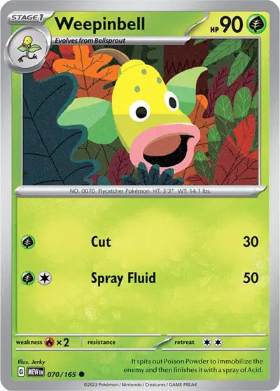 Weepinbell 070/165 SV: 151 Reverse Holofoil