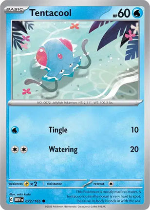 Tentacool Common • 072/165 SV: 151 Reverse Holofoil