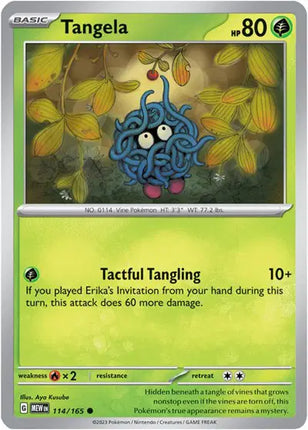 Tangela Pokemon • Common • 114/165 SV: 151 Reverse Holofoil