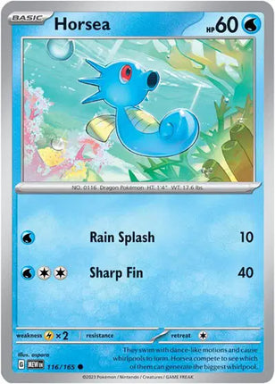 Horsea Common • 116/165 SV: 151 Reverse Holofoil