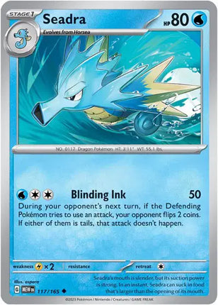 Seadra Uncommon • 117/165 SV: 151 Reverse Holofoil