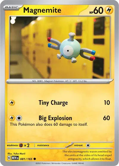 Magnemite Common • 081/165 SV: 151 Reverse Holofoil