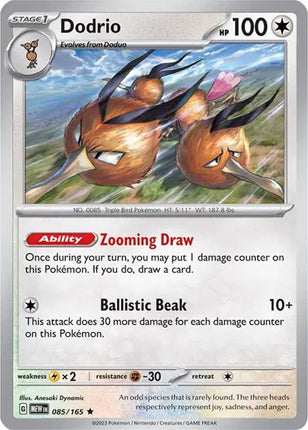 Dodrio Rare • 085/165 SV: 151 Reverse Holofoil