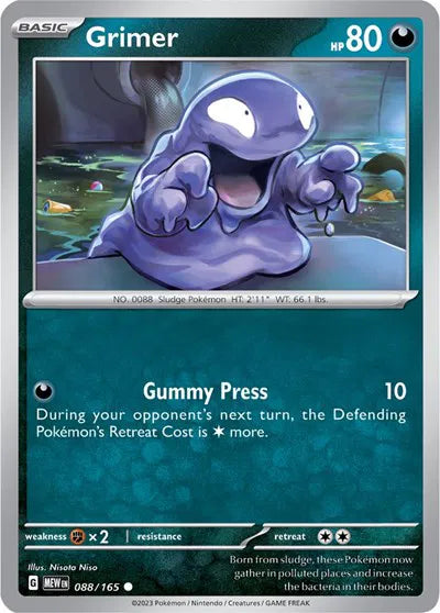 Grimer SV: 151 Common 088/165 Reverse Holofoil