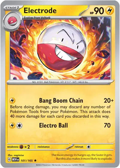 Electrode Rare • 101/165 SV: 151 Reverse Holofoil
