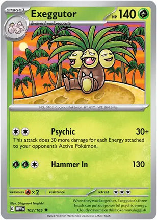 Exeggutor Uncommon • 103/165 SV: 151  Reverse Holofoil