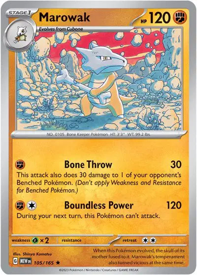 Marowak Rare • 105/165 SV: 151 Holofoil
