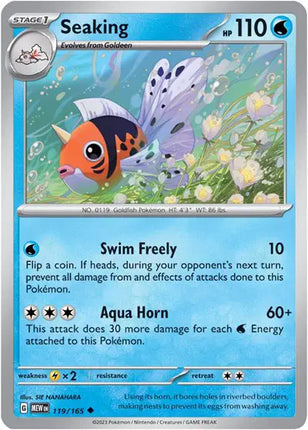 Seaking Uncommon • 119/165 SV: 151 Reverse Holofoil