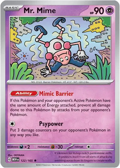 Mr. Mime Rare • 122/165 SV: 151 Holofoil