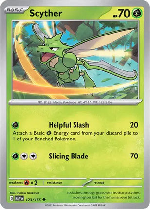 Scyther Uncommon • 123/165 SV: 151