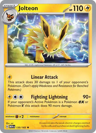 Jolteon Rare • 135/165 SV: 151 Holofoil