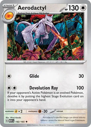 Aerodactyl SV: 151 Rare 142/165 Pokeball Pattern