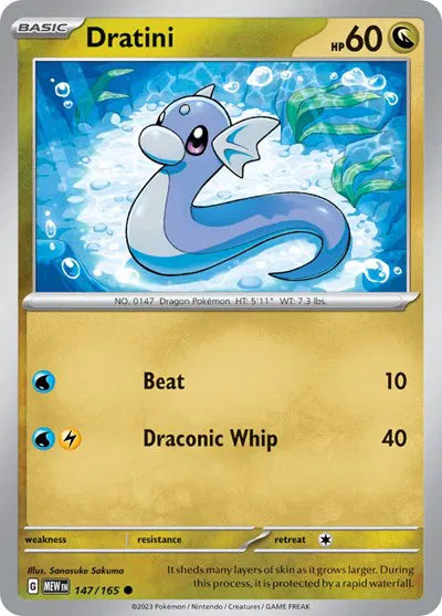 Dratini SV: 151 Common 147/165 Reverse Holofoil