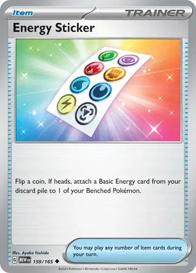 Energy Sticker Pokemon • Uncommon • 159/165 SV: 151 Reverse Holofoil