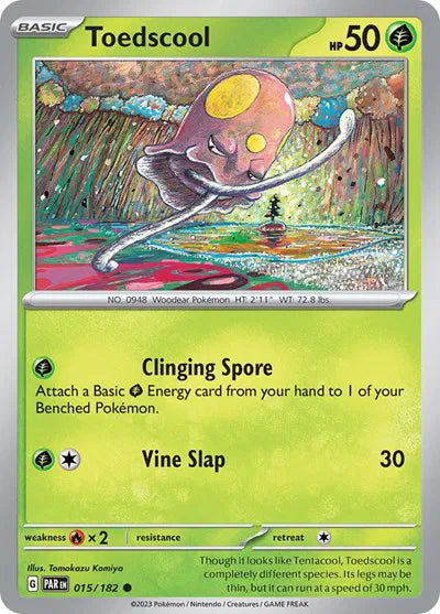 Toedscool Paradox Rift Common 015/182 Reverse Holofoil