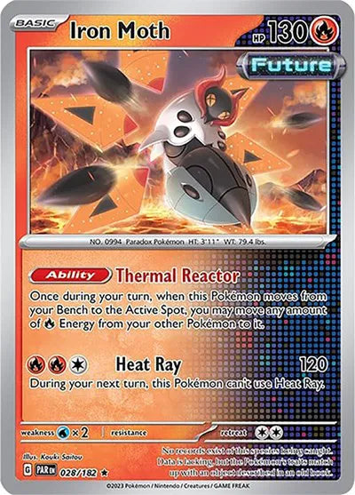 Iron Moth Paradox Rift Rare 028/182 Reverse Holofoil