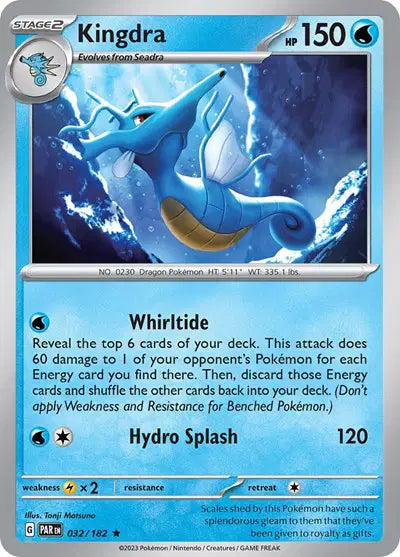 Kingdra Rare • 032/182 Paradox Rift Reverse Holofoil