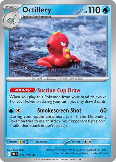 Octillery Paradox Rift Common 034/182 Reverse Holofoil