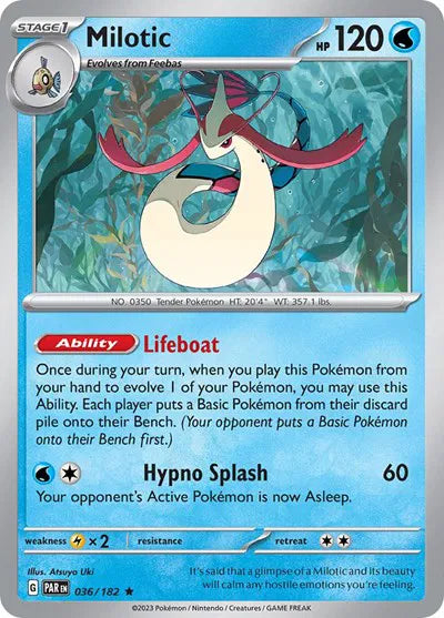Milotic Paradox Rift Rare 036/182 Holofoil